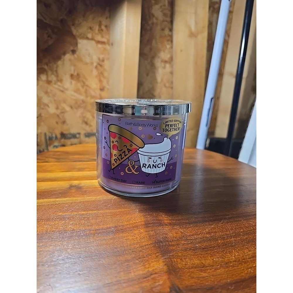 Bath & Body Works Pizza & Ranch 3-Wick Candle Limited Edition Rare NEW w/ Box